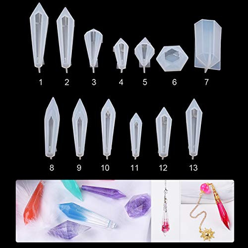iSuperb 6 Pieces Resin Silicone Casting Molds Crystal Epoxy Resin Mold for Jewelry Making DIY Pendant Crafts Home Decorations 13pcs Resinmolds iSuperb 6 Pieces Resin Silicone Casting Molds Crystal Epoxy Resin Mold for Jewelry Making DIY Pendant Crafts Home Decorations 13pcs Resinmolds