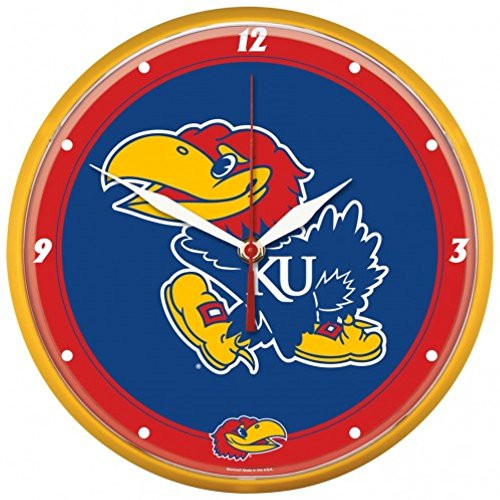 NCAA Kansas Jayhawks WinCraft Official Round Clock