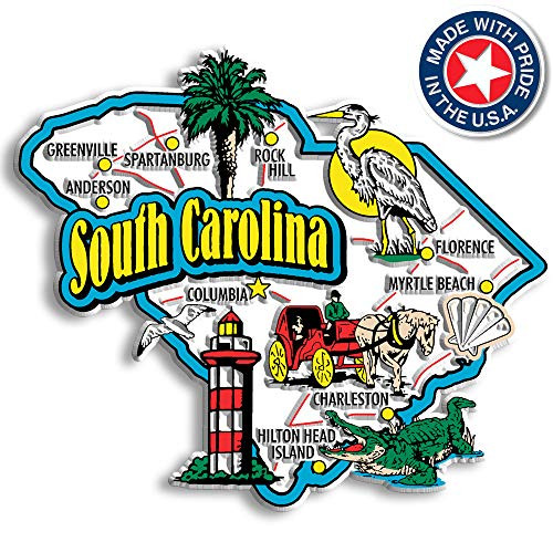 South Carolina State Jumbo Map Magnet