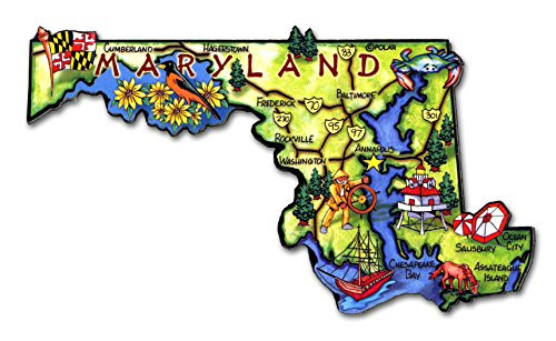 ARTWOOD MAGNET  MARYLAND STATE MAP