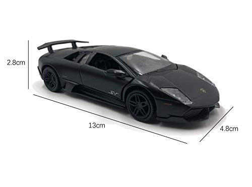 emosq Official Licensed 136 Super CAR Metal Model All Black Collection Murcielago Lp 6704 Sv