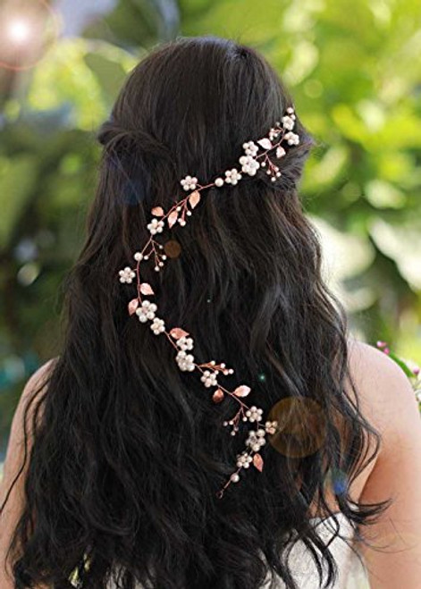 Missgrace Bridal Fashion Rose Gold Crystal Hair Vine Wedding Vintage Headpiece Women Leaf Headband Hair Accessory Missgrace Bridal Fashion Rose Gold Crystal Hair Vine Wedding Vintage Headpiece Women Leaf Headband Hair Accessory