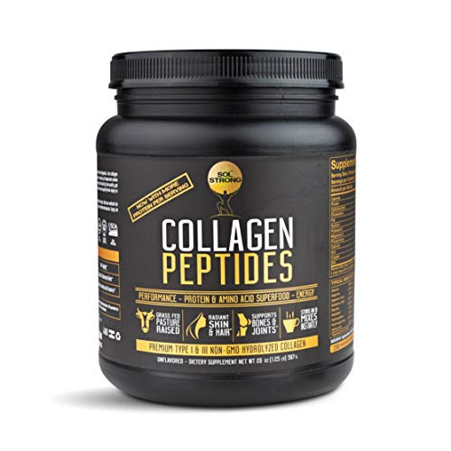 Collagen Peptides Protein Powder Sol Strong Collagen Powder PastureRaised NonGMO GrassFed Hydrolyzed Collagen Peptides GlutenFree Certified Paleo Keto Whole 30 Friendly 20oz USA Extra Large Collagen Peptides Protein Powder Sol Strong Collagen Powder PastureRaised NonGMO GrassFed Hydrolyzed Collagen Peptides GlutenFree Certified Paleo Keto Whole 30 Friendly 20oz USA Extra Large