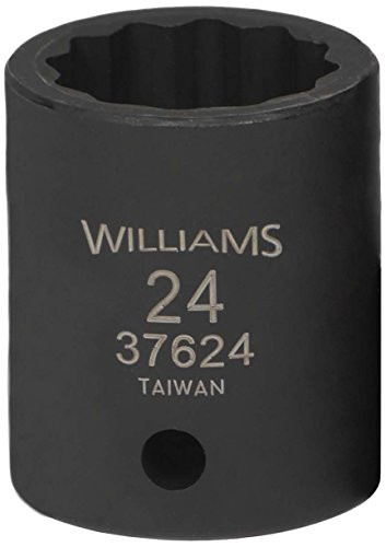 Williams 37624 12Inch Drive 24mm Standard Impact Socket 12Point