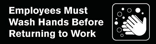 Employees Must Wash Hands Sticker 875 x 25