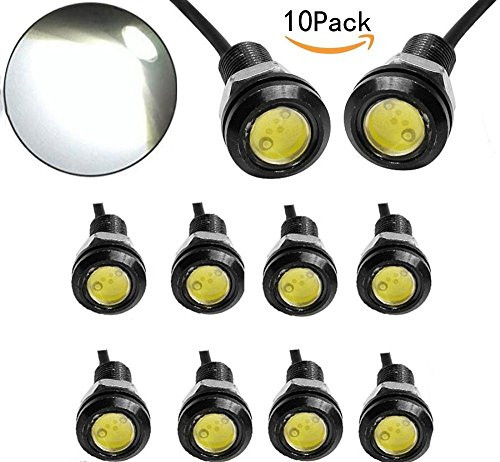 JKLcom LED Eagle Eye Lamps 12V 9W Led Light Bulbs Driving Light Running Lights Tail Light Lamp Bulbs 18mm Small light For Car Van SUV Coupe Sedan,Pack of 10 JKLcom LED Eagle Eye Lamps 12V 9W Led Light Bulbs Driving Light Running Lights Tail Light Lamp Bulbs 18mm Small light For Car Van SUV Coupe Sedan,Pack of 10