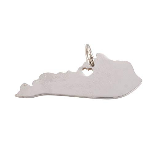 UNICRAFTALE 20pcs 202 Stainless Steel Pendants Sliver Tone Map Dangle Charm Map of Kentucky 3mm Hole Crafting Jewelry Findings for DIY Necklace Bracelet Making 11x275x1mm