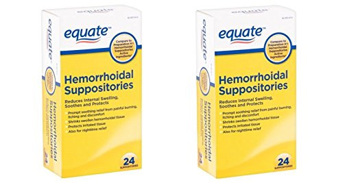 Equate Hemorrhoidal Suppositories 2 Pack 48 Ct