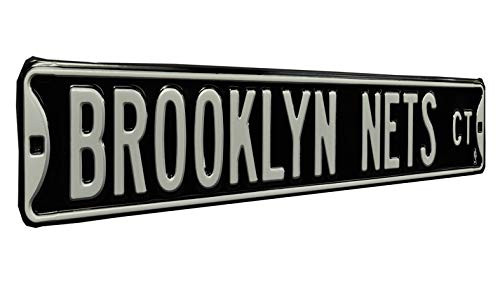 NBA Brooklyn Nets Ct Street Sign Black Large
