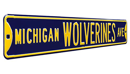 Authentic Street Signs 70007 Michigan Wolverines Ave Heavy Duty Metal Street Sign Wall Decor 36 x 6 Authentic Street Signs 70007 Michigan Wolverines Ave Heavy Duty Metal Street Sign Wall Decor 36 x 6