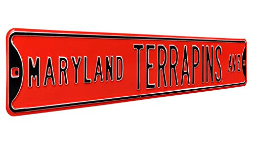 Authentic Street Signs 70049 Maryland Terrapins Ave Heavy Duty Metal Street Sign Wall Decor 36 x 6 Authentic Street Signs 70049 Maryland Terrapins Ave Heavy Duty Metal Street Sign Wall Decor 36 x 6