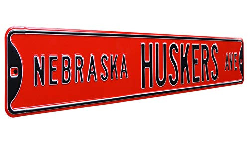 Authentic Street Signs 70055 Nebraska Cornhuskers Ave Heavy Duty Metal Street Sign Wall Decor 36 x 6 Red Authentic Street Signs 70055 Nebraska Cornhuskers Ave Heavy Duty Metal Street Sign Wall Decor 36 x 6 Red