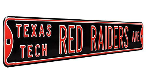 Authentic Street Signs 70105 Texas Tech Red Raiders Ave Heavy Duty Metal Street Sign Wall Decor 36 x 6 Authentic Street Signs 70105 Texas Tech Red Raiders Ave Heavy Duty Metal Street Sign Wall Decor 36 x 6