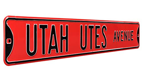 Authentic Street Signs 70170 Utah Utes Ave Heavy Duty Metal Street Sign Wall Decor 36 x 6 Authentic Street Signs 70170 Utah Utes Ave Heavy Duty Metal Street Sign Wall Decor 36 x 6