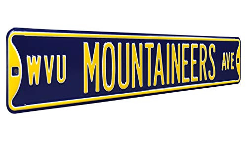 Authentic Street Signs 70199 West Virginia WVU Mountaineers Ave Heavy Duty Metal Street Sign Wall Decor 36 x 6 Authentic Street Signs 70199 West Virginia WVU Mountaineers Ave Heavy Duty Metal Street Sign Wall Decor 36 x 6