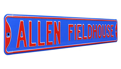 NCAA Allen Fieldhouse Street Signstreet Sign Team Color 36 x 6 NCAA Allen Fieldhouse Street Signstreet Sign Team Color 36 x 6
