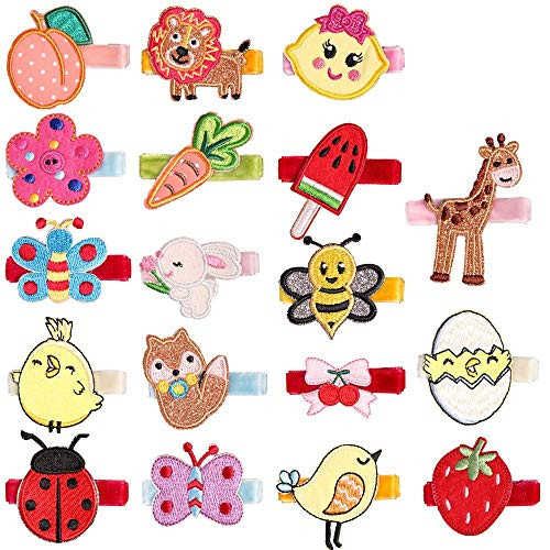 18 Pcs Baby Girls Hair Clips Embroidery Alligator Hair Clips Animals Hair Barrettes Hairpins Hair Accessories for for Girl Teens Kids Babies Toddlers18 pcs 18 Pcs Baby Girls Hair Clips Embroidery Alligator Hair Clips Animals Hair Barrettes Hairpins Hair Accessories for for Girl Teens Kids Babies Toddlers18 pcs
