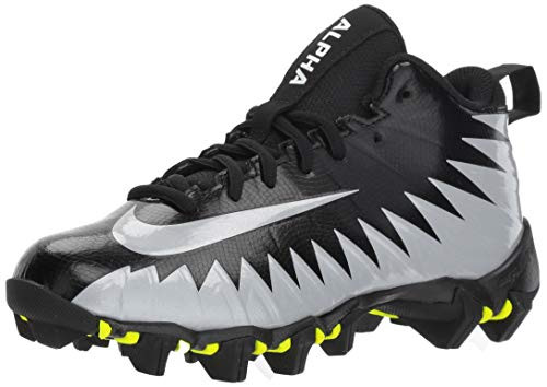 Nike Mens Alpha Menace Shark Football Cleats 10 M US BlackMetallic SilverWhite