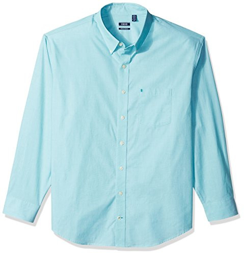 IZOD mens Big and Tall Long Sleeve Performance Solid Discontinued Button Down Shirt Algiers Blue 4XLarge Tall US