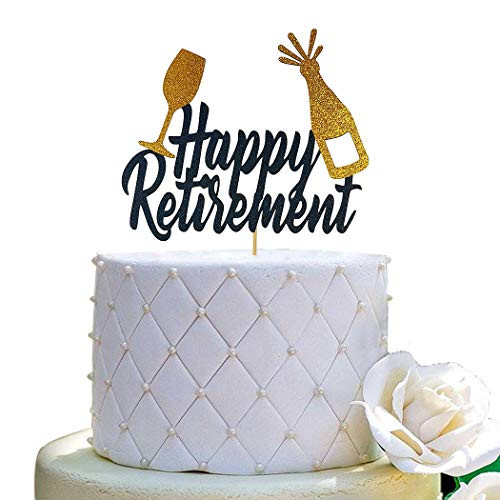 Happy Retirement Cake Topper  Retirement Party Supplies Decoration
