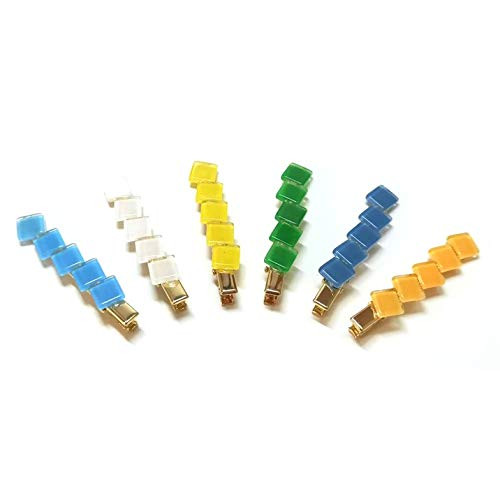 WHITEBRIDGE 6pcs Simple Jelly Style Duckbill Clip Hair Bobby Pins Metallic Barrettes Hair Clips for Women Girls  Vintage Duckbill Barretes Hair Clips