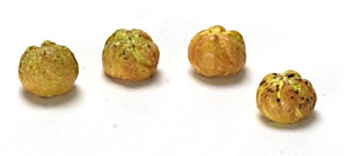 Dollhouse Miniature Set of 4 Black Sesame Dinner Rolls by Falcon Miniatures