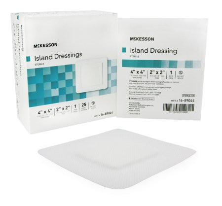 McKesson Sterile Adhesive Dressing Square 2 X 2  Pad 1689044 25 per Box