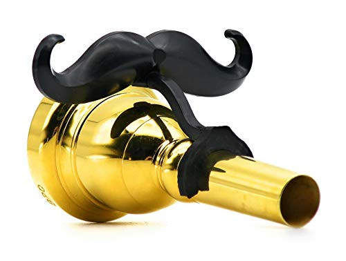 Brasstache  Clipon Mustache for Large Shank Trombone or Euphonium Mouthpiece