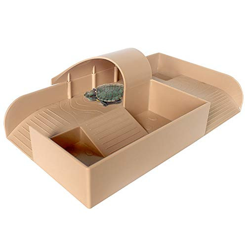 BLSMU Turtle Multifunction Resting Basking Platform with RampPond and Food BowlReptile Habitat Pier for PlayActivity
