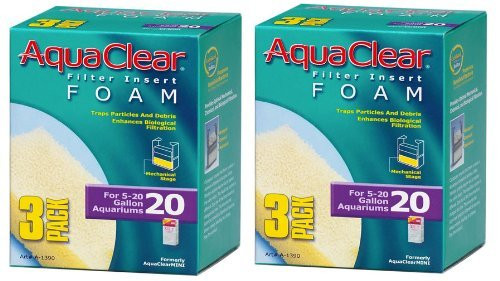 Aquaclear Foam Inserts 3Pack 6Pack 20Gallon