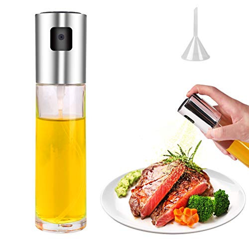 Oil Sprayer for Cooking Kmeivol Olive Oil Sprayer Mister 100ml FoodGrade Olive Oil Sprayer Olive Oil Spray with Extended Nozzle Multipurpose Oil Spray Bottle for Cooking Roasting BBQ Baking