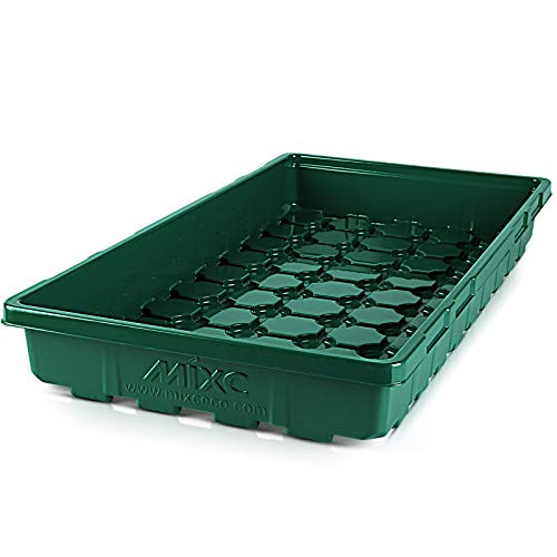 10Pack 1020 Flat Trays Seed Starter MIXC Plant Progagation Growing kit Grow Trays for Microgreens Soil Blocks Rockwool Cubes Wheatgrass Hydroponic Fodder Systems No Drain Holes