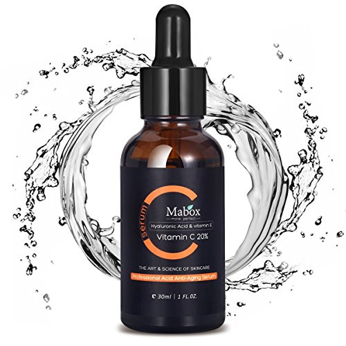 MABOX 20 Vitamin C Serum for Skin Facial Serum With Hyaluronic Acid and Vitamin E Remove Dark spot AntiAging AntiWinkle 1FL OZ MABOX 20 VC SERUM MBOXVITAMINC