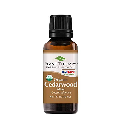 Plant Therapy Cedarwood Atlas Organic Essential Oil 100 Pure USDA Certified Organic Undiluted Natural Aromatherapy Therapeutic Grade 30 mL 1 oz