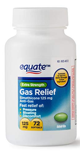 Equate Extra Strength Gas Relief 125 mg 72 Softgels Twin Pack