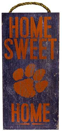 Fan Creations NCAA Clemson Tigers 6 x 12 Home Sweet Home Wood Sign