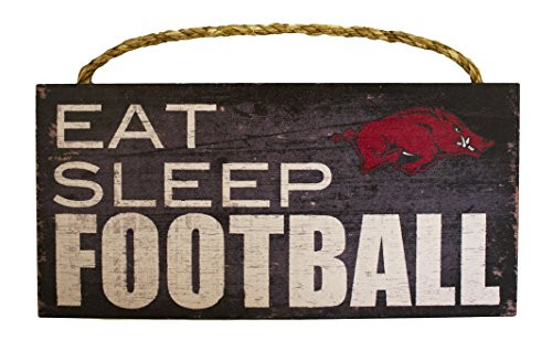 Fan Creations NCAA Arkansas Razorbacks 12 x 6 Eat Sleep Football Wood Sign Fan Creations NCAA Arkansas Razorbacks 12 x 6 Eat Sleep Football Wood Sign