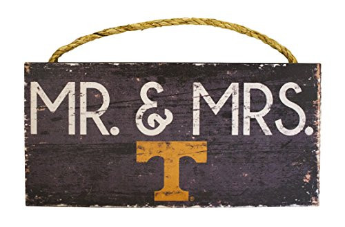 Fan Creations NCAA Tennessee Volunteers 12 x 6 Mr and Mrs Wood Sign Fan Creations NCAA Tennessee Volunteers 12 x 6 Mr and Mrs Wood Sign