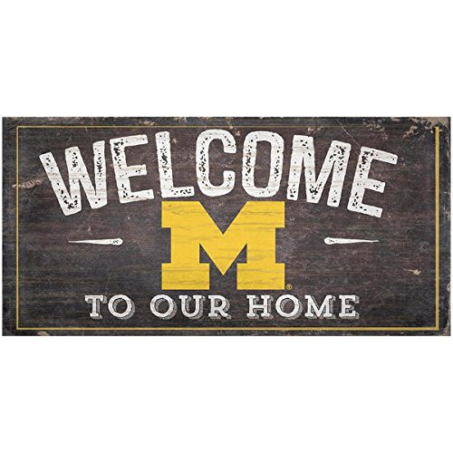 Fan Creations NCAA Michigan Wolverines 12 x 6 Distressed Welcome to Our Home Wood Sign Fan Creations NCAA Michigan Wolverines 12 x 6 Distressed Welcome to Our Home Wood Sign