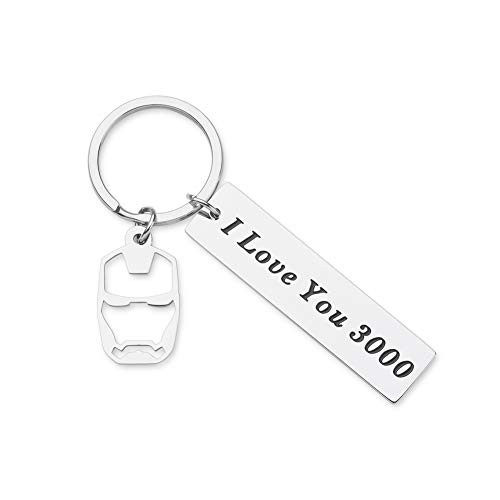 I Love You 3000 Keychain for Boyfriend Girlfriend Iron Man Gift for Dad Comic Movie Inspired Gift Avengers Endgame Avengers Fan Gift Tony Stark Gift Couples Keychain for Husband Wife Birthday I Love You 3000 Keychain for Boyfriend Girlfriend Iron Man Gift for Dad Comic Movie Inspired Gift Avengers Endgame Avengers Fan Gift Tony Stark Gift Couples Keychain for Husband Wife Birthday