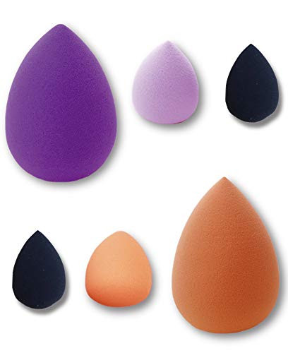 YUI Galleria 4 Pcs Makeup Sponge Set Blender Beauty Foundation Blending Sponge Flawless for Liquid Cream and Powder Yellow Makeup Sponges