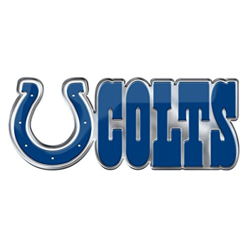 FANMATS NFL  Indianapolis Colts Heavy Duty Aluminum Color Emblem Blue One Size