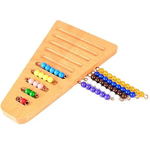 Montessori 1-10 Bead Stair with Holder - Montessori Math Manipulatives Materials - Preschool Learning Educational Toys