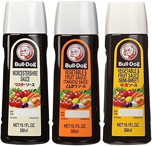 BullDog Sauce Assort 3 kinds Tonkatsu Worcestershire Chuno 101 Fl Oz x 3 BullDog Sauce Assort 3 kinds Tonkatsu Worcestershire Chuno 101 Fl Oz x 3