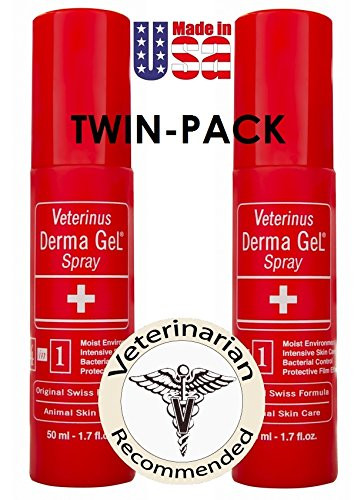 Veterinus Derma GeL  Natural Spray 50mL  17 floz TwinPack of 2 x 50mL  CAT Safe Non Toxic Contains Freeze Dried Lavender extr no Essential Oil