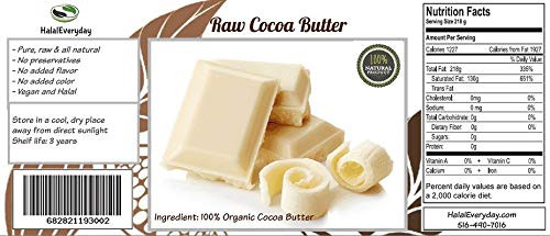 2 Lb Cocoa Butter Pure Raw Unprocessed Incredible Quality and Scent Use for Lotion Cream Lip Balm Oil Stick or Body Butter NONGMO By SaaQin