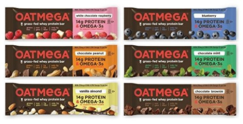 Oatmega Nutrition Bars Variety 6 Pack 6 Different Flavors Pack of 61 bar of Each