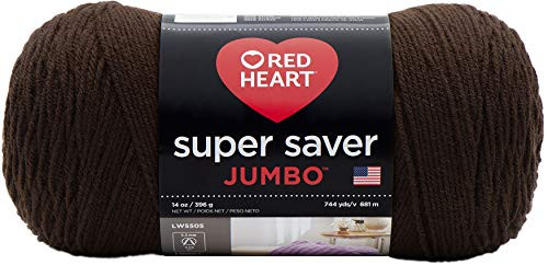 RED HEART Super Saver Jumbo Yarn Coffee RED HEART Super Saver Jumbo Yarn Coffee