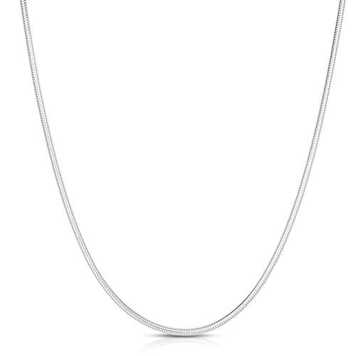 ARGENTO REALE 925 Sterling Silver 2MM5MM Snake Chain Necklace Round Flexible Italian Snake Chain Necklace 1630 ARGENTO REALE 925 Sterling Silver 2MM5MM Snake Chain Necklace Round Flexible Italian Snake Chain Necklace 1630