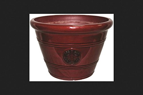 SOUTHERN PATIO Planter Pot 12 In Oxblood EA